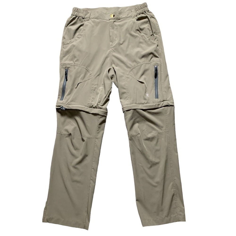 Little Donkey Andy Mens Convertible Hiking Pants Olive Green Cargo Shorts M